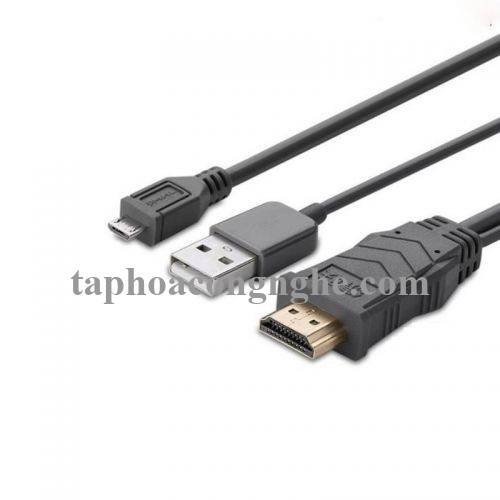 Ugreen 20138 3M màu Xám Cáp MHL Micro USB sang HDMI MH101 30020138